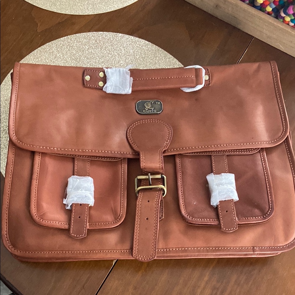 Laptop/Messenger Bag.Brown Leather Men's/Women’s.NEW/UNUSED